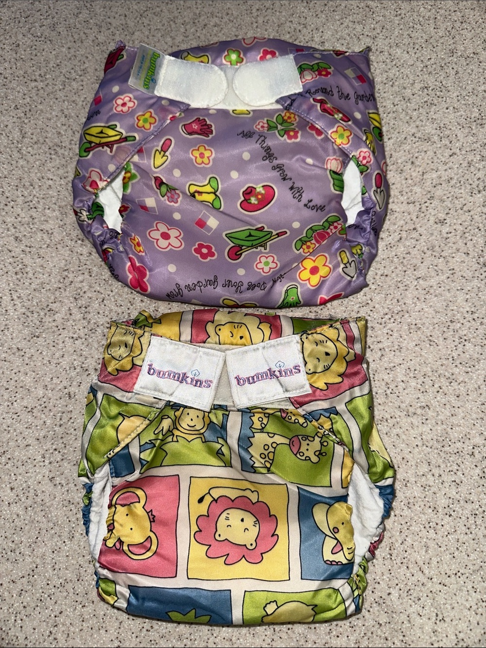 2 Bumkins Cloth Diapers size Small & Medium 12-22 lbs